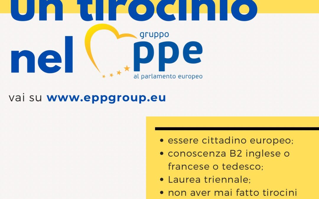 Tirocinio a Bruxelles, al Partito Popolare Europeo